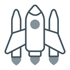 Space Shuttle Vector Icon Design