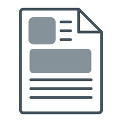 Newspaper Vector Icon Design