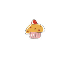 A strawberry cupcake 