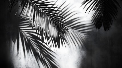Obraz premium Explore the intricate shadows of tropical palm leaves