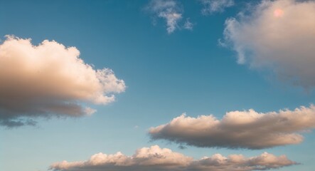 Naklejka premium Clear sky background with soft clouds for a peaceful setting