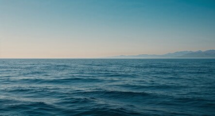 Obraz premium Deep ocean background with soft waves for tranquil peaceful effect