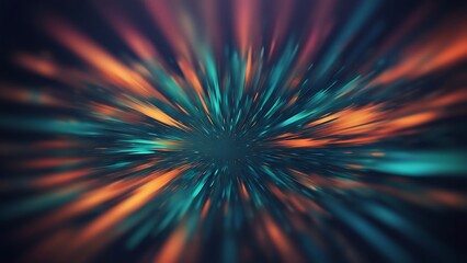 Fototapeta premium Abstract Light Rays Burst in Blue and Orange
