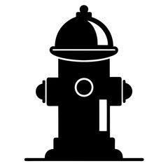 Fire Hydrant Silhouette vector illustration