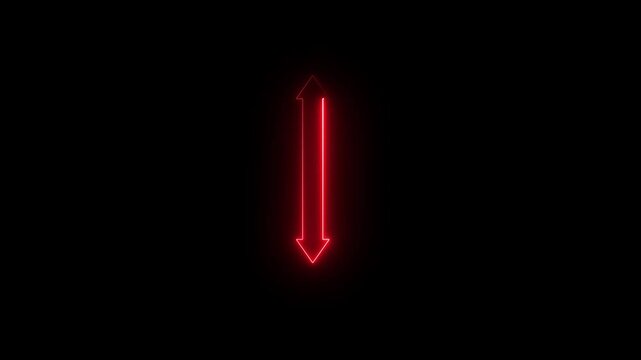 neon two ways arrow icon animated video