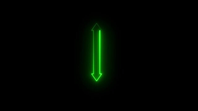neon two ways arrow icon animated video