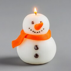 White snowman candle