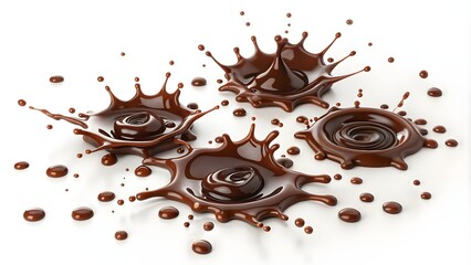 chocolate with nuts , Melted Chocolate Splashes, Delicious Chocolate Sauce Dripping