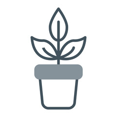 Plant Pot Vector Icon Design