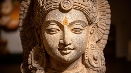 Fototapeta premium A detailed photograph of the magnificent Chola architecture in the Brihadeeswarar Temple, showcasing its towering vimana and intricate carvings