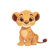 Fototapeta premium Cute Lion Cub Illustration