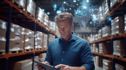 The Businessman in Warehouse