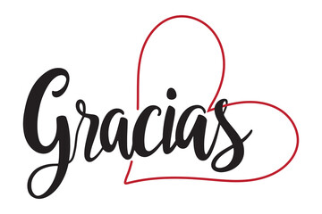Gracias thank you in Spanish - In Spanish Gracias and in English Thank You