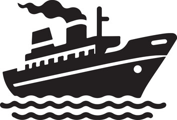 Obraz premium illustration of a ship in the sea,ship,sea,sail,