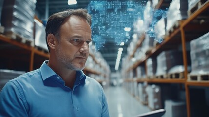 The Businessman in Warehouse Setting