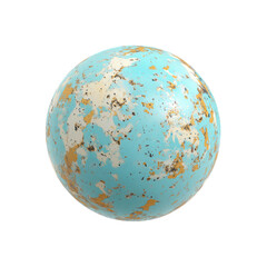 Abstract Sphere with Gold and Blue Texture