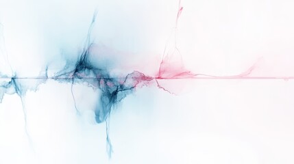 Obraz premium Dynamic interplay of blue and pink, a vivid abstract painting bursting with color texture