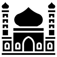 taj mahal vector icon