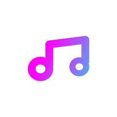 Vector Illustration of Music Symbols with Charming Gradient Color Effects