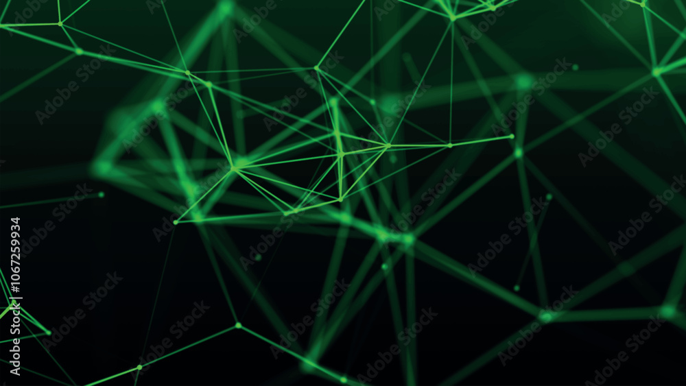 Poster abstract background with connecting dots and lines. network connection structure. plexus effect. 3d 