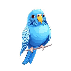 Obraz premium Blue Budgie on a Branch
