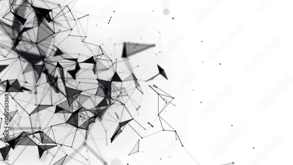 Poster abstract background with connecting dots and lines. network connection structure. light background. 