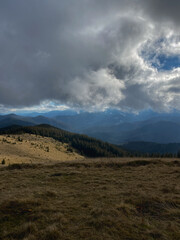 Carpathian Mountains landscape panorama view