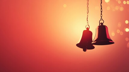 Obraz premium hanging christmas bell