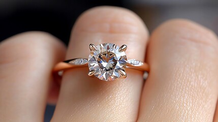 Obraz premium The flawless design of the ring accentuates the beauty of the stone, giving off an aura of elegance and glamour.