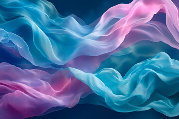 Obraz premium A blue and pink abstract background with wavy lines