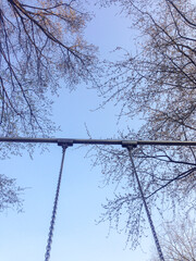 looking up from swing