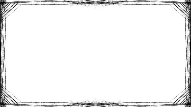border frame doodle white background sketch animation video	