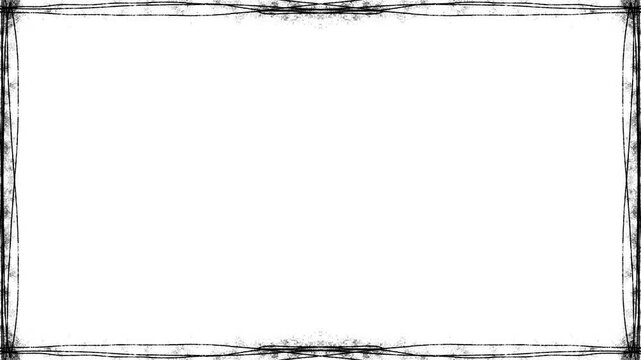 border frame doodle white background sketch animation video	