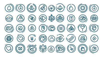 Core Values Icon Collection Vector Set - Minimalist Flat Design Illustrations Representing Acceptance, Integrity, and Balance