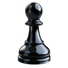 Dimensional Chess Piece on Flat Chessboard Squares Concept