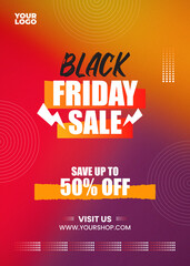 Vibrant Promotional Black Friday Poster © Maruf