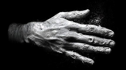 Hand Shaping Clay in Creative Art Process