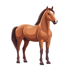Obraz premium A Stunning Brown Horse Illustration