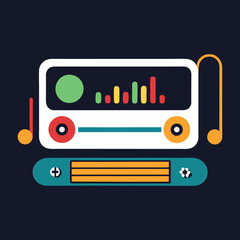 music player bar on black background