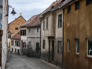 street in the town, Brasov, Romania 