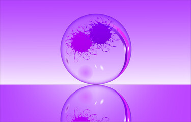 soap bubble and reflections