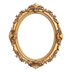 Ornate vintage gold frame without picture design