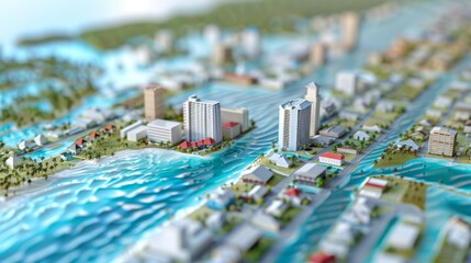 Map of projected population displacement from sea level rise and climate change impacts