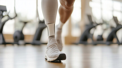 Individual with Prosthetic Limb in Inclusive Fitness Class