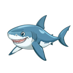 Obraz premium Cartoon Shark Illustration