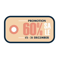 Promotional symbol sale label, sale label vector badge template, sale sticker emblem