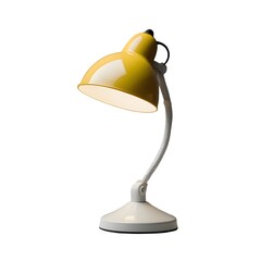 Vintage black desk lamp isolated on white.