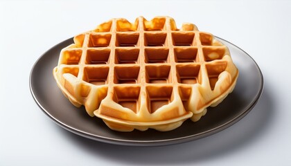 waffle on a flat on White background PNG