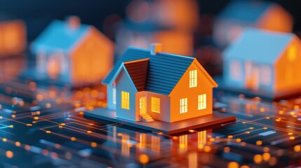 Smart Home Model on Digital Circuit Board Representing IoT and Home Automation