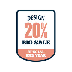 Promotional symbol sale label, sale label vector badge template, sale sticker emblem